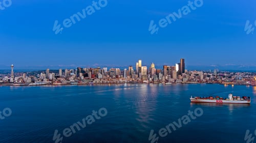 Preview: The Seattle skyline at sunset