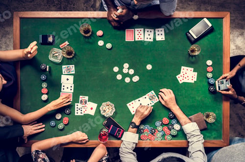 Preview: Aerial of people playing gamble in casino