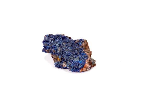 Preview: Macro mineral stone Malachite and Azurite against white background