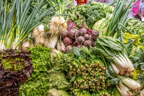 Preview: Different kinds of salads and vegetables