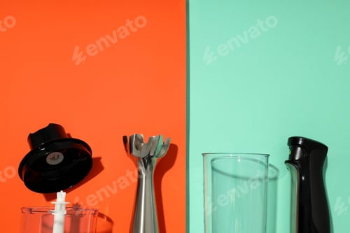 Preview: Concept of cooking food with blender, cooking accessories