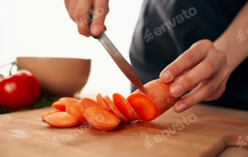Preview: Slicing vegetables cooking food healthy food diet food economy