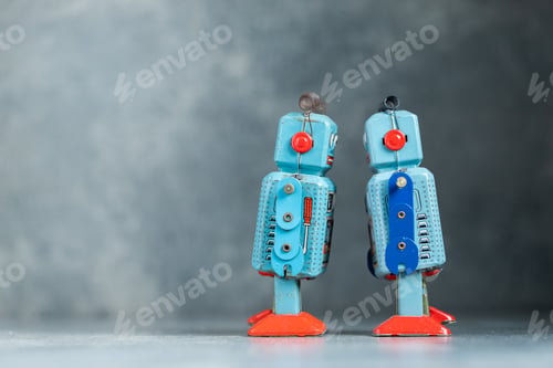 Preview: Vintage retro robot tin toy