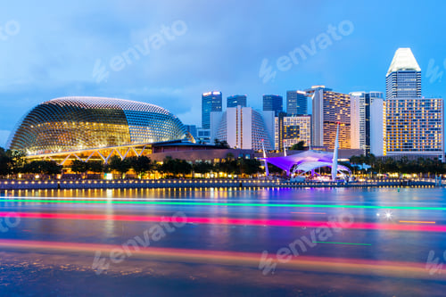 Preview: Singapore skyline at night