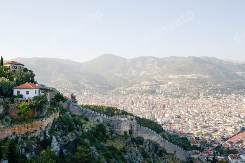 Preview: Kizil Kule tower in Alanya peninsula, Antalya district, Turkey, Asia. Famous tourism destination.