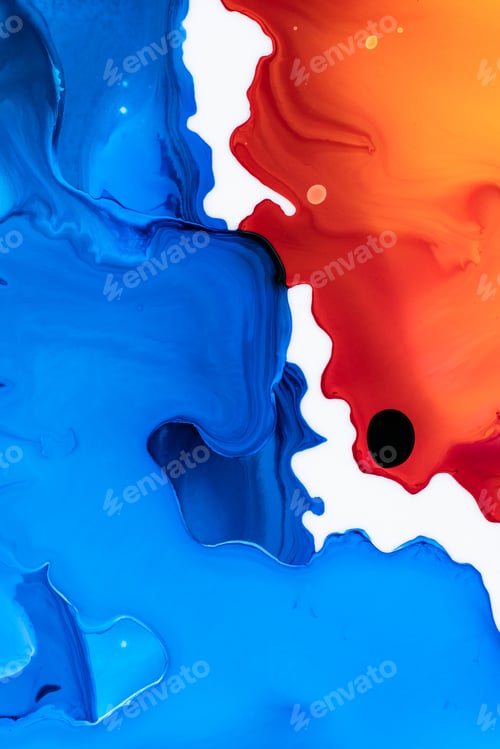 Preview: Abstract flow of liquid paints in mix