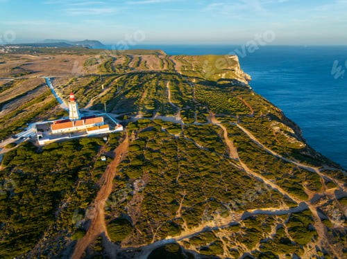 Preview: Lighthouse on Cabo Espichel cape Espichel on Atlantic ocean