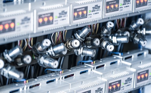 Preview: Close-up numerous metal light sensors