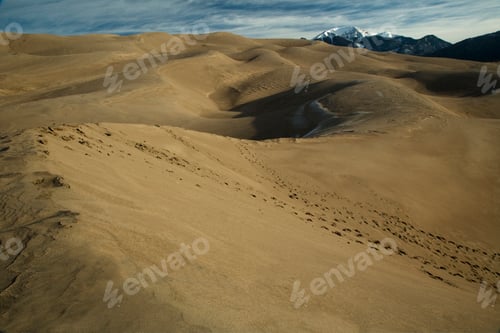 Preview: Footprints on a sand dune in the Great Sand Dunes National Park