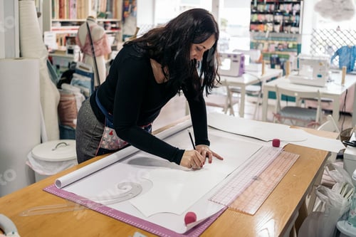 Preview: Seamstress Working in Atelier