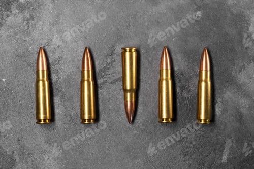 Preview: Bullets on gray background