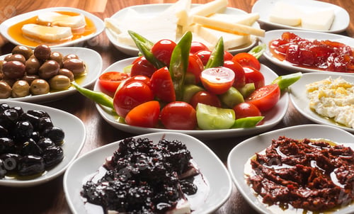 Preview: Travel concept: setup with traditional turkish breakfast