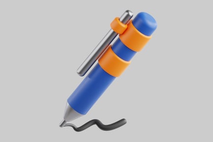 Preview: Cartoon pen writing