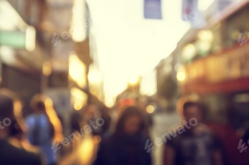 Preview: People In Bokeh, Street Of London