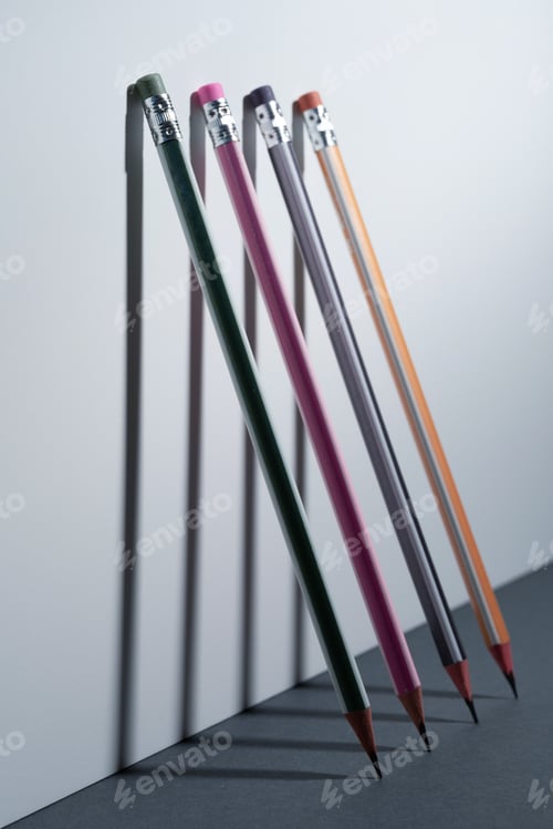 Preview: Sharpened pencils in a row