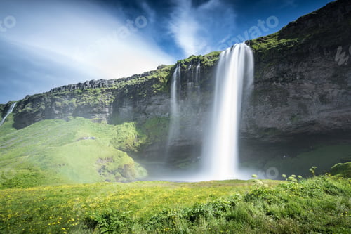 Preview: Seljalandsfoss waterfall in Iceland in Summer