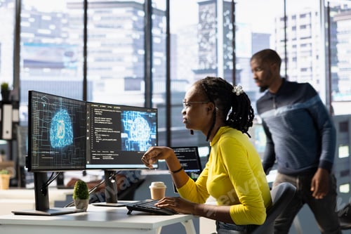 Preview: Computer scientist conducting tests to AI optimize machine learning