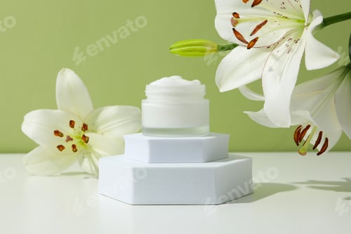 Preview: Concept of skin and body care, cream cosmetic
