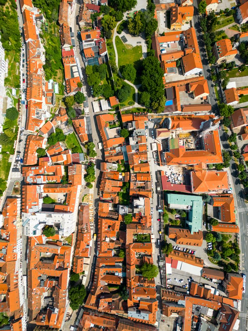Preview: Aerial drone view of Zagreb, Croatia