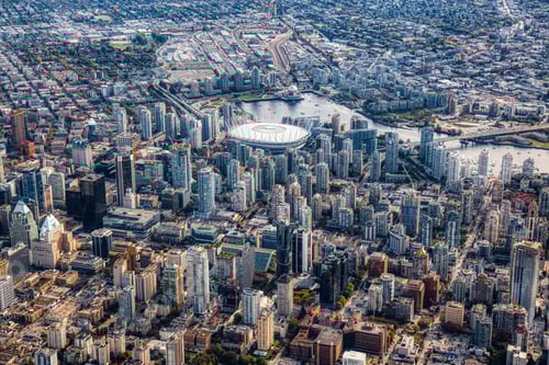 Preview: Downtown Vancouver, British Columbia, Canada. Aerial View