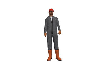 Preview: Construction worker in hard hat and overalls