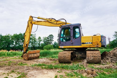 Preview: Excavator on construction site