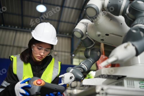 Preview: Business industry innovation technology, people with tech Innovation technological progress concept.