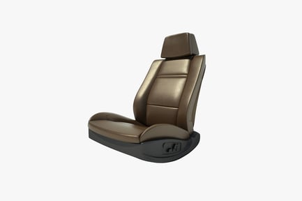 Preview: Leather car seat with headrest and power button