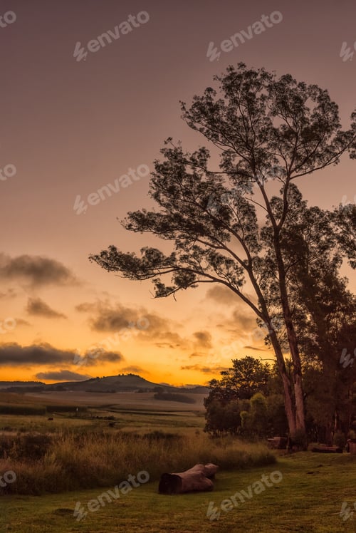 Preview: Sunset scene at Tortoni near Maclear in the Eastern Cape