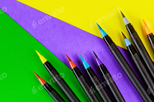 Preview: Creativity and calligraphy supplies colorful watercolor brush pens