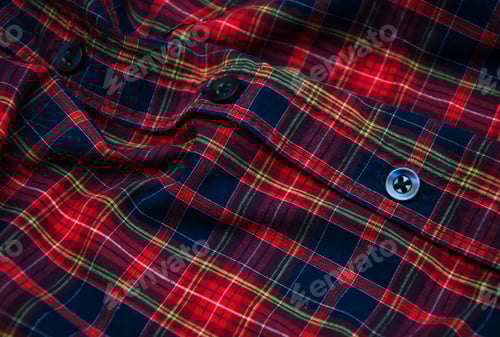 Preview: Vibrant Close-Up of a Red Plaid Pattern