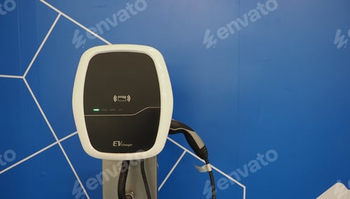 Preview: EV Charger car station charging use AC socket plug for electric engine vehicle.