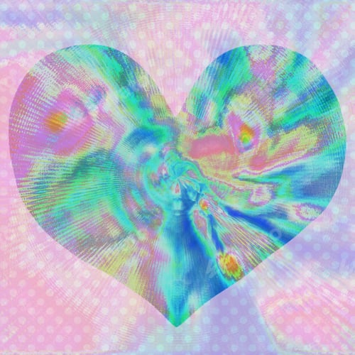 Preview: Pink psychedelic heart