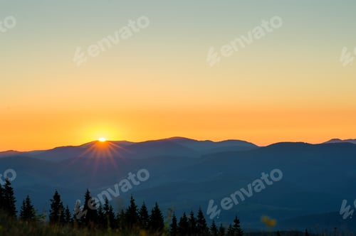 Preview: Carpathian mountains sunset