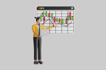 Preview: Data analyst presentation chart concept