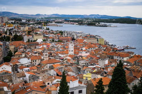 Preview: Old town Sibenik captured from the St. Michael's Fortress.