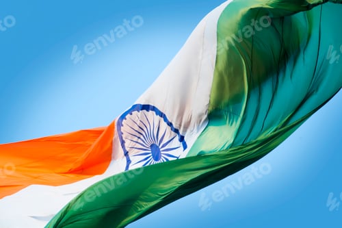 Preview: Wavy Indian Flag, Close-up