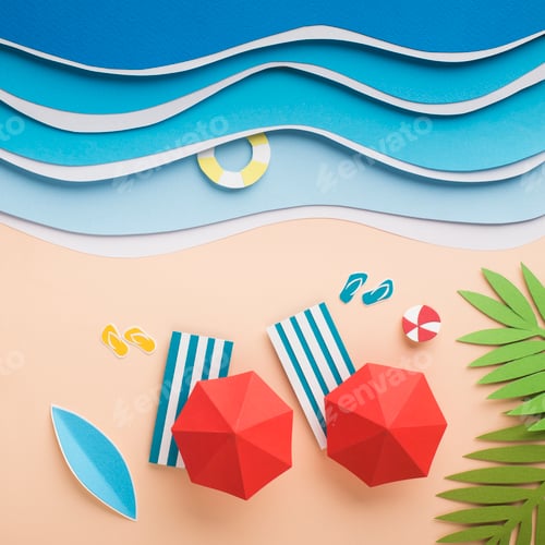 Preview: Gold sandy beach, sea and relax places
