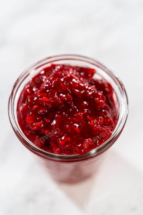 Preview: Fruity Delights - Raspberry Cake Filling in Glass Jar