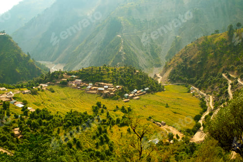 Preview: Beautiful Scenic View from Jammu to Srinagar Road, Jammu and Kashmir state, India