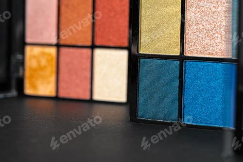 Preview: Make up colorful eyeshadow palettes, close up