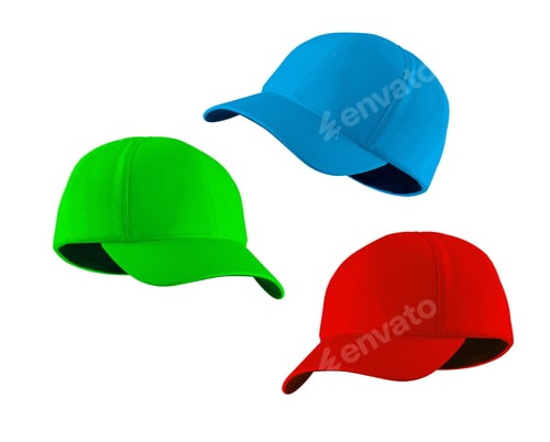 Preview: Blue, red and green Baseball Hats