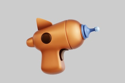 Preview: Metallic toy with a blue tip