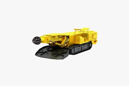 Preview: Tracked excavator with multi-spike arm and bucket attachment