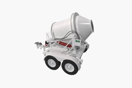 Preview: Concrete mixer truck with trailer