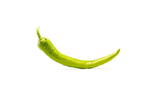 Preview: Green chili pepper isolated on white