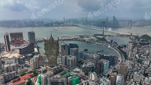 Preview: Aerial View of City With River