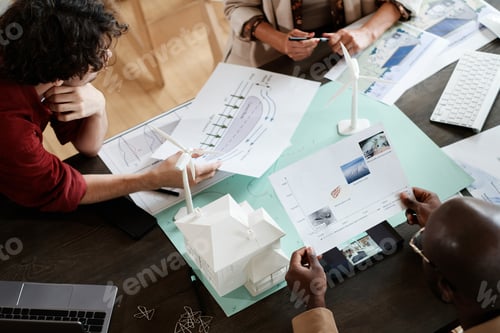Preview: People developing project of new house