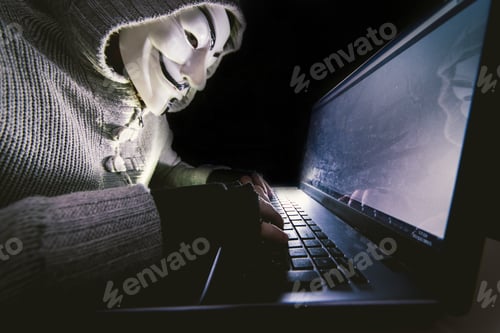 Preview: Hacker at work on his computer