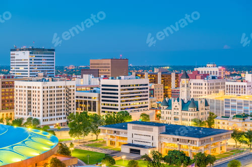 Preview: Wichita, Kansas, USA Downtown Skyline